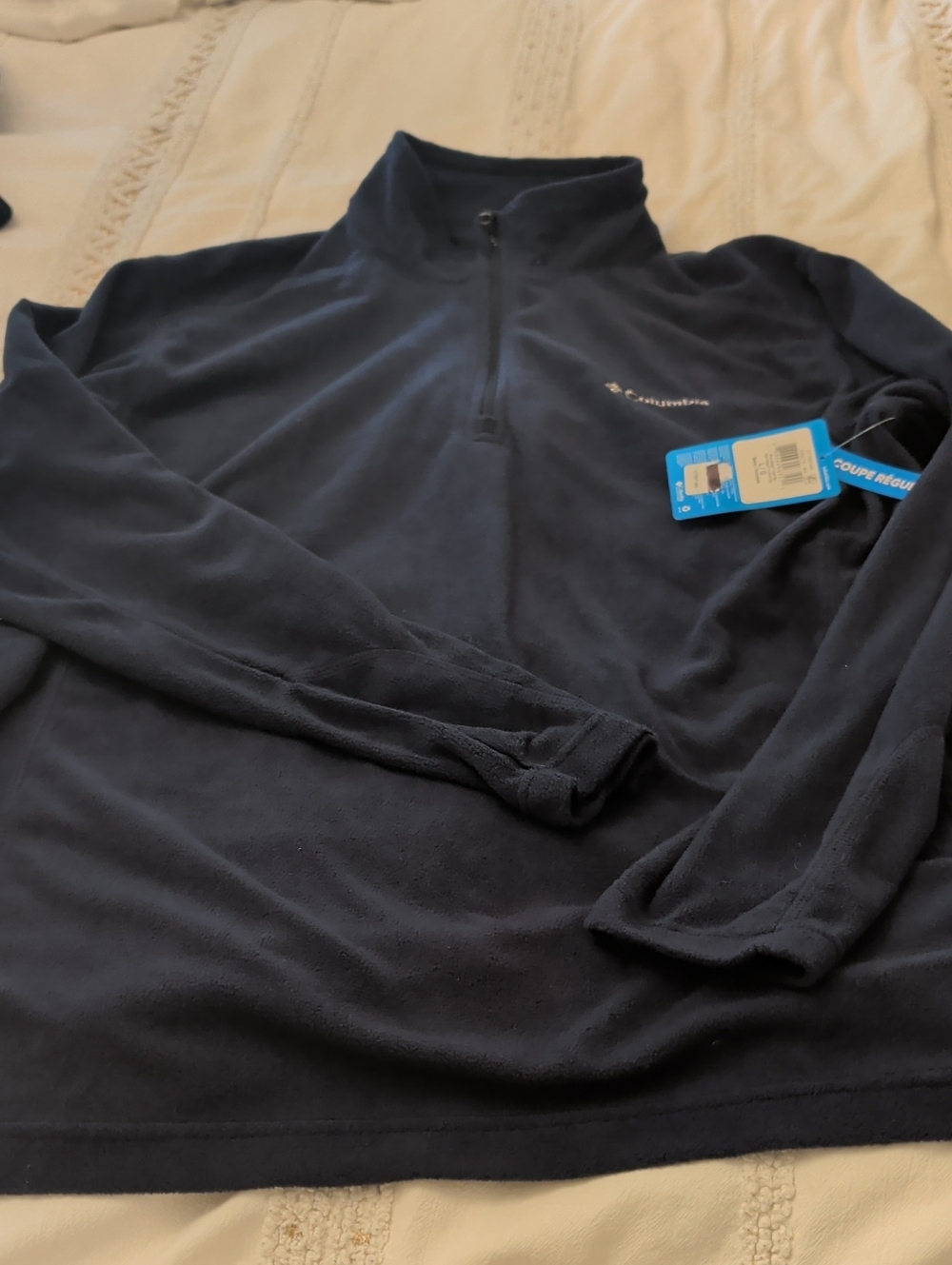 Columbia Men's Navy Half-Zip Fleece Pullover